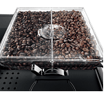 2 depositos para granos de cafe de una cafetera superautomática