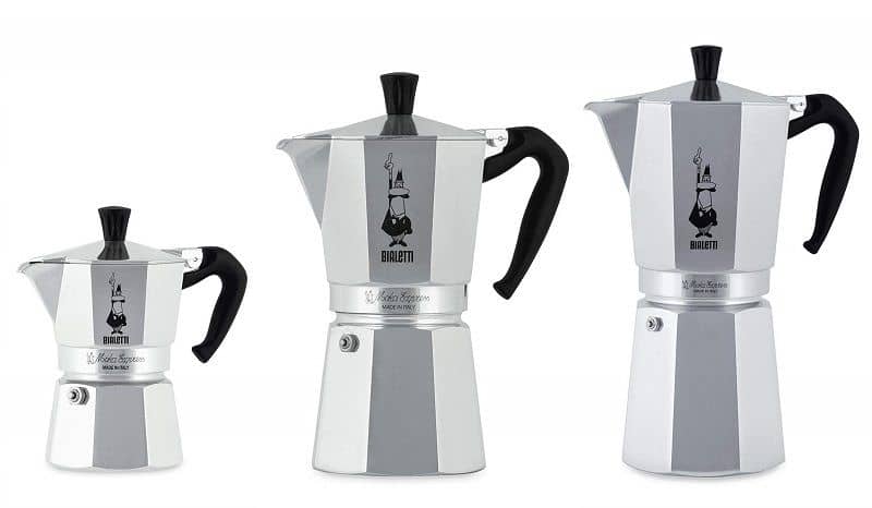 diferentes tamaños de cafeteras Bialetti Moka Express