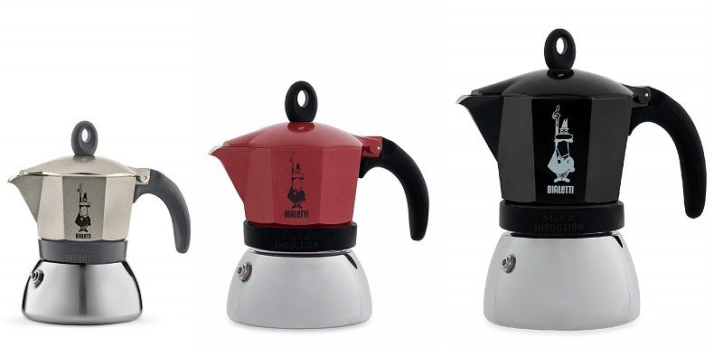 diferentes tamaños de cafeteras Bialetti Moka Induction
