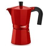 Cafetera Italiana Monix, roja para 3 tazas
