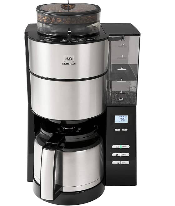 Melitta AromaFresh Therm 1021-12 - Cafetera con molinillo