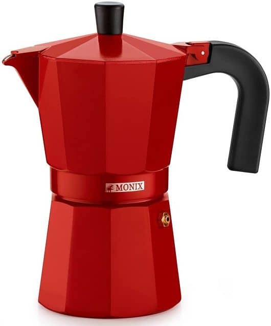 cafetera Moka de aluminio Monix Fresa