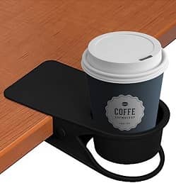 Portavasos con clip para mesas
